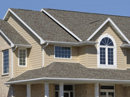 Image of a two-story homes roof